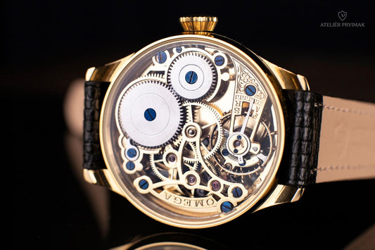 Exkluzivní starožitné skeletové hodinky OMEGA 1907