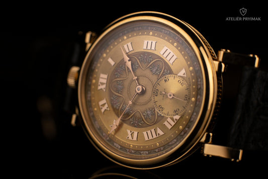 Hodinky Empír z našeho ateliéru se starožitným strojkem Omega z roku 1917 a původním ciferníkem.