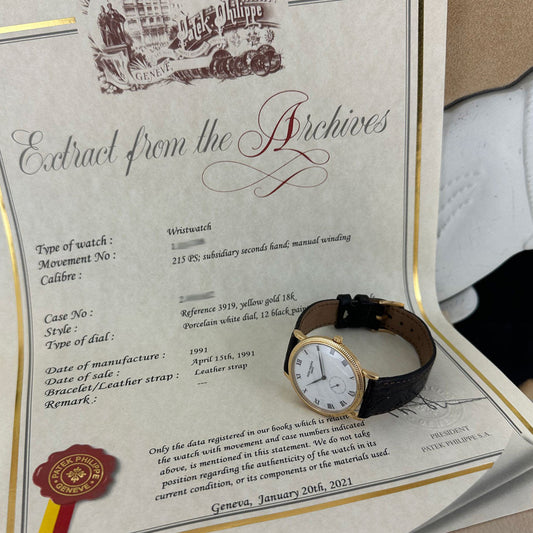 Co znamená „Extract from the Archives“ u Patek Philippe a proč je pro sběratele tak důležitý