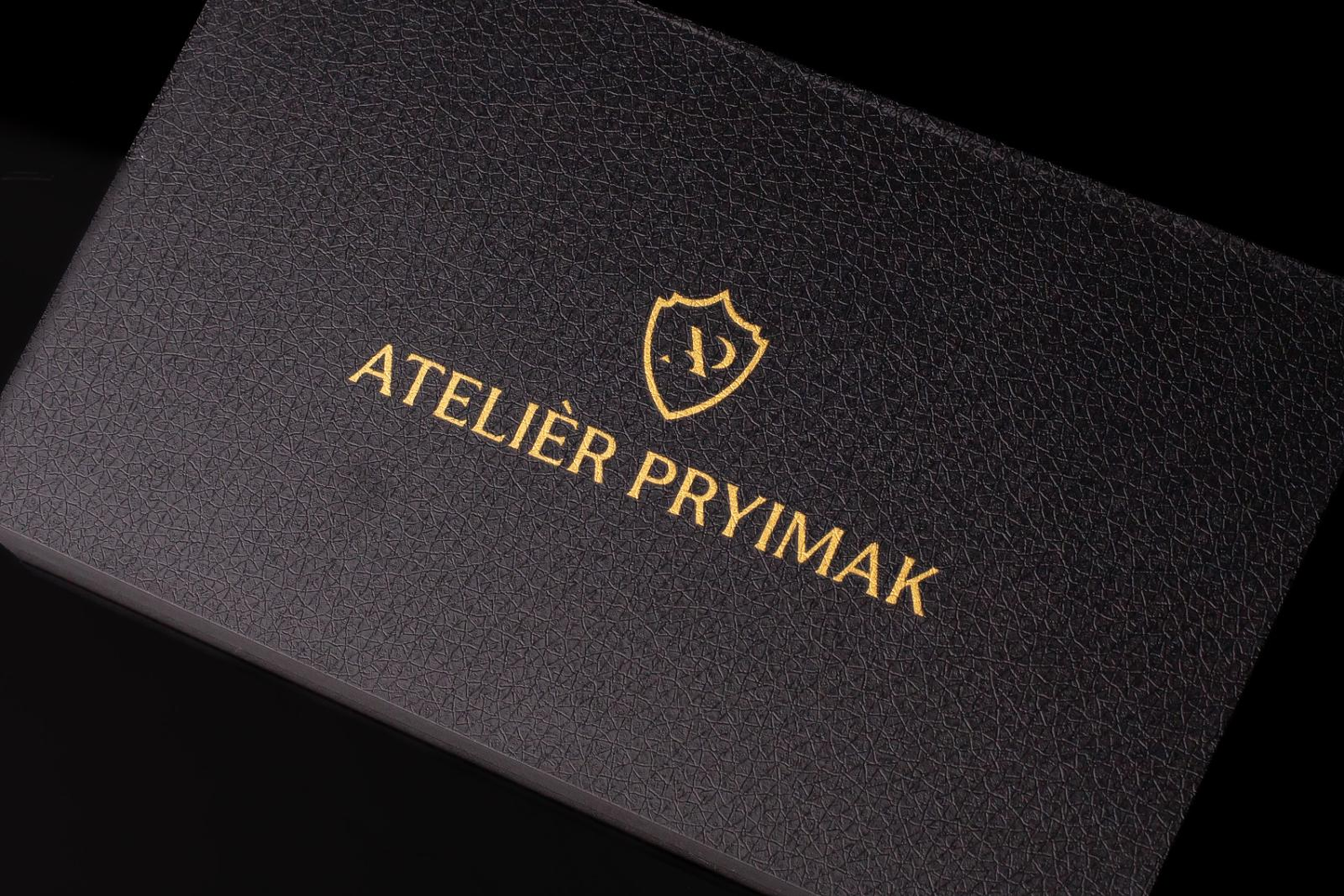 Kožený řemínek AP Prestige z krajtí kůže - černý - Ručně šitý