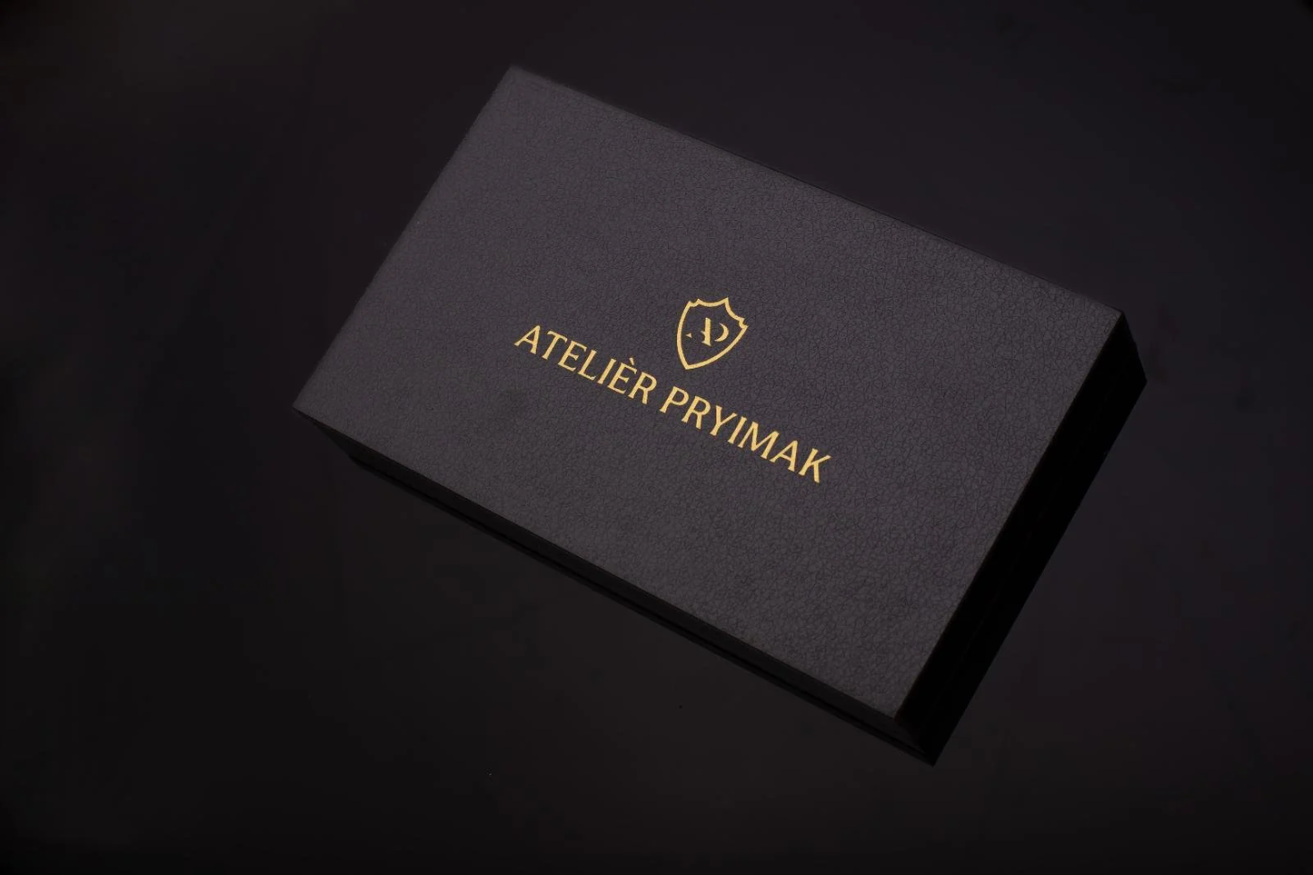 Kožený řemínek AP Prestige z krajtí kůže - černý - Ručně šitý