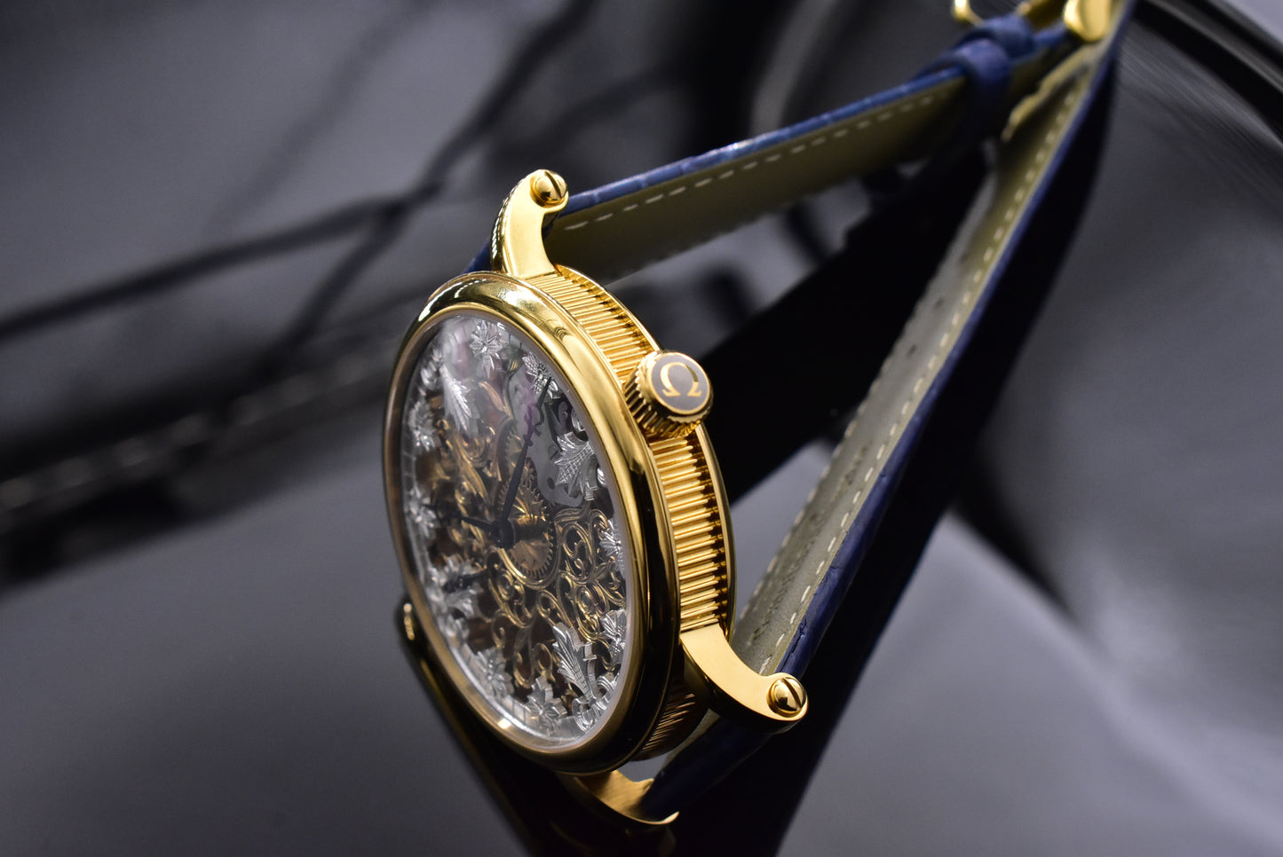 Jedinečné Starožítné Skeletové Hodinky OMEGA 1936