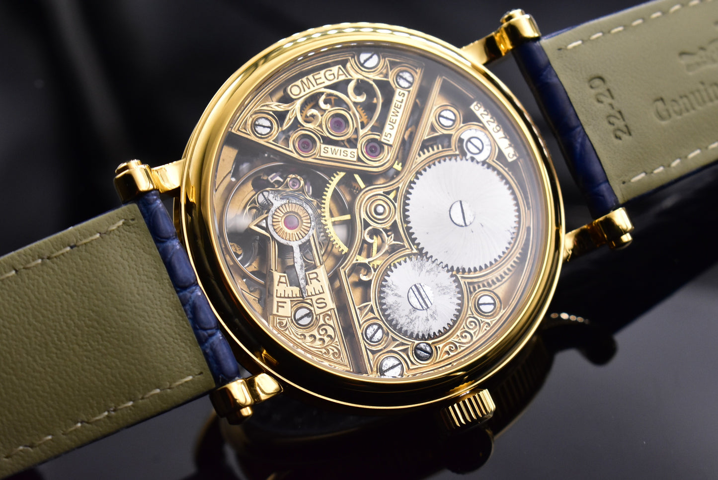 Jedinečné Starožítné Skeletové Hodinky OMEGA 1936