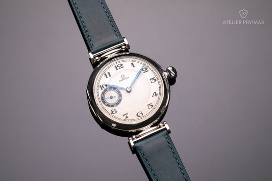 Starožitné švýcarské stříbrné hodinky OMEGA 1908