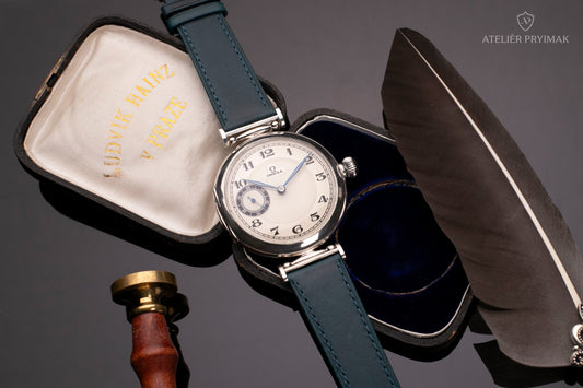 Starožitné švýcarské stříbrné hodinky OMEGA 1908