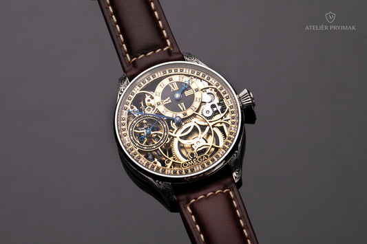 Exkluzivní starožitné skeletové hodinky OMEGA 1913