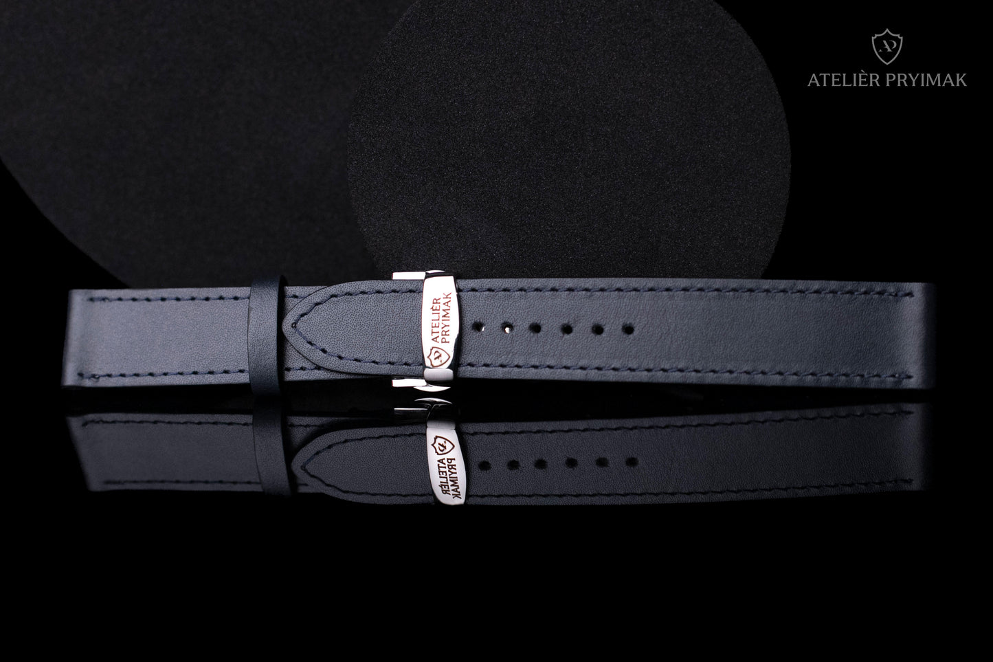 Řemínek na Hodinky Atelier Pryimak z Luxusní Kupónové Kůže – Tmavě Modrý
