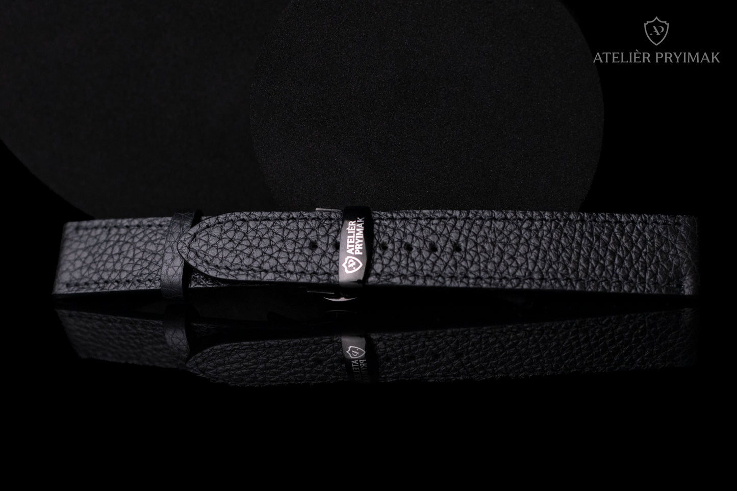 Řemínek z Přírodní Texturované Kůže – Černý