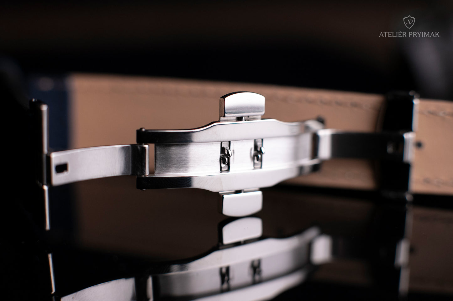 Řemínek z Přírodní Texturované Kůže – Modrá