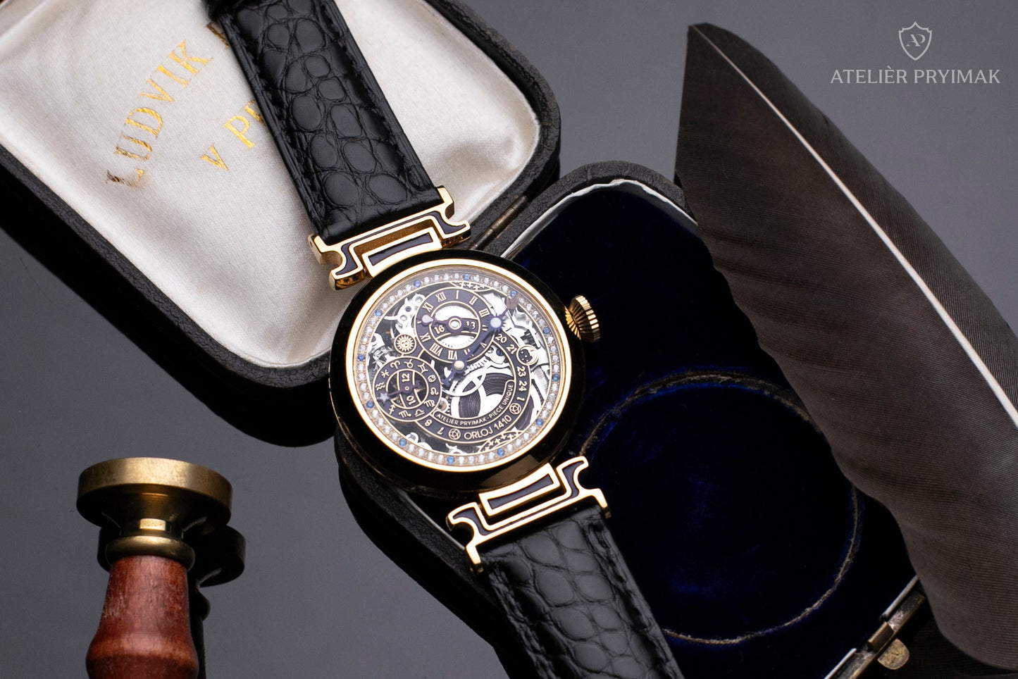 Exclusive skeleton watch OMEGA "Old Town Astronomical Clock 1410" 