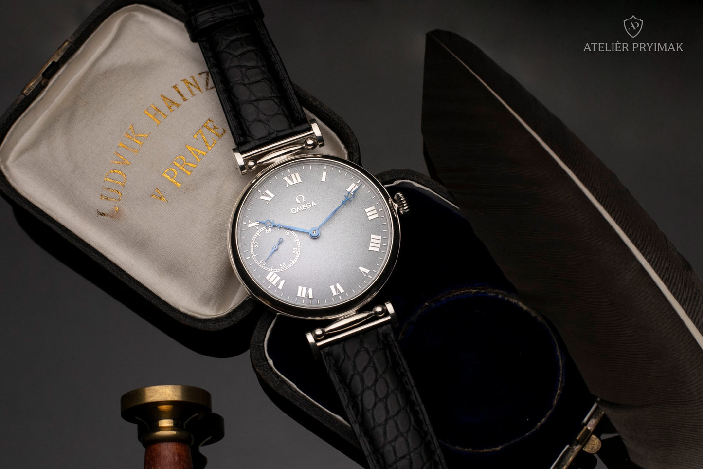 Starožitné švýcarské stříbrné hodinky OMEGA 1924