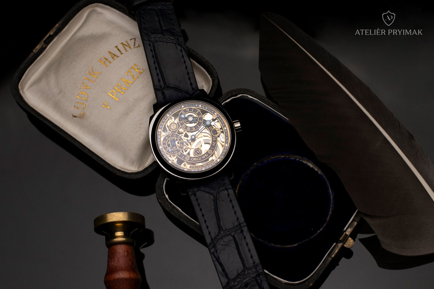 Skeletové Hodinky Atelièr Pryimak "ORLOJ 1410"
