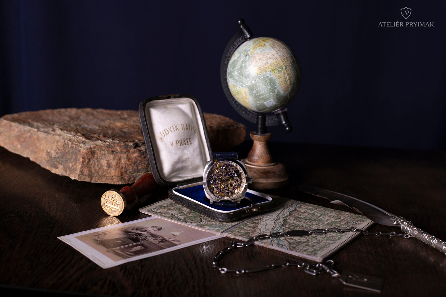 Skeletové Hodinky Atelièr Pryimak "ORLOJ 1410"
