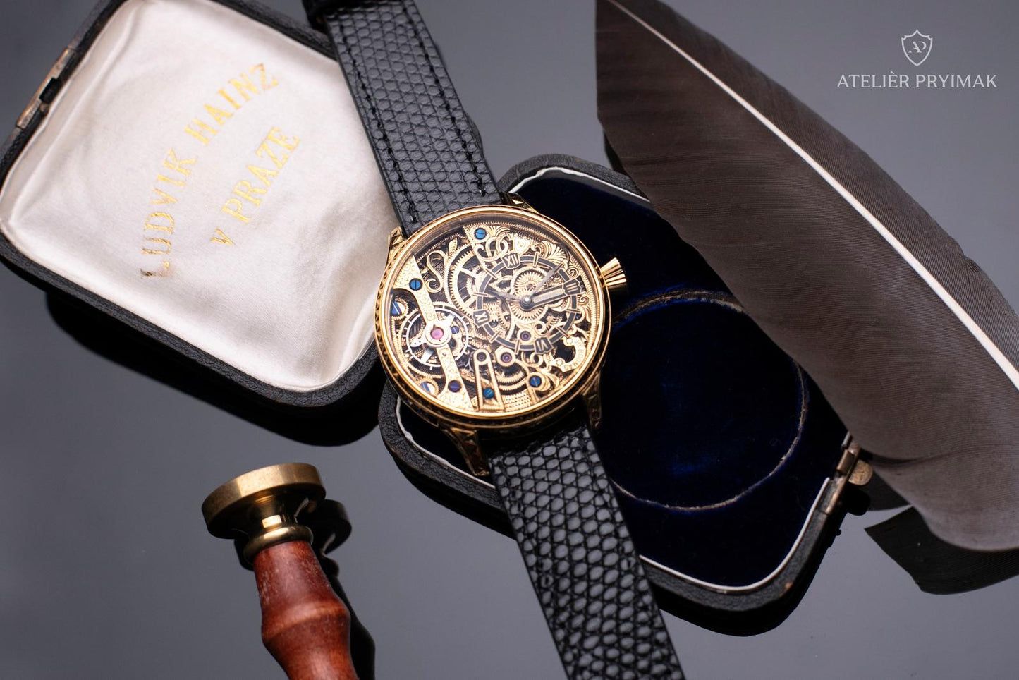 Unique antique 8-day watch HEBDOMAS 1900