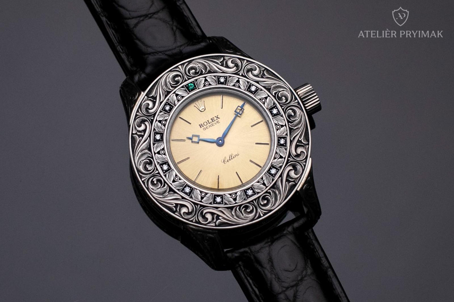Jedinečné stříbrné hodinky ROLEX Cellini 1960
