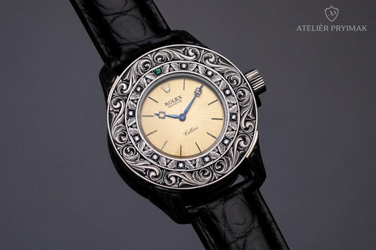 Jedinečné stříbrné hodinky ROLEX Cellini 1960
