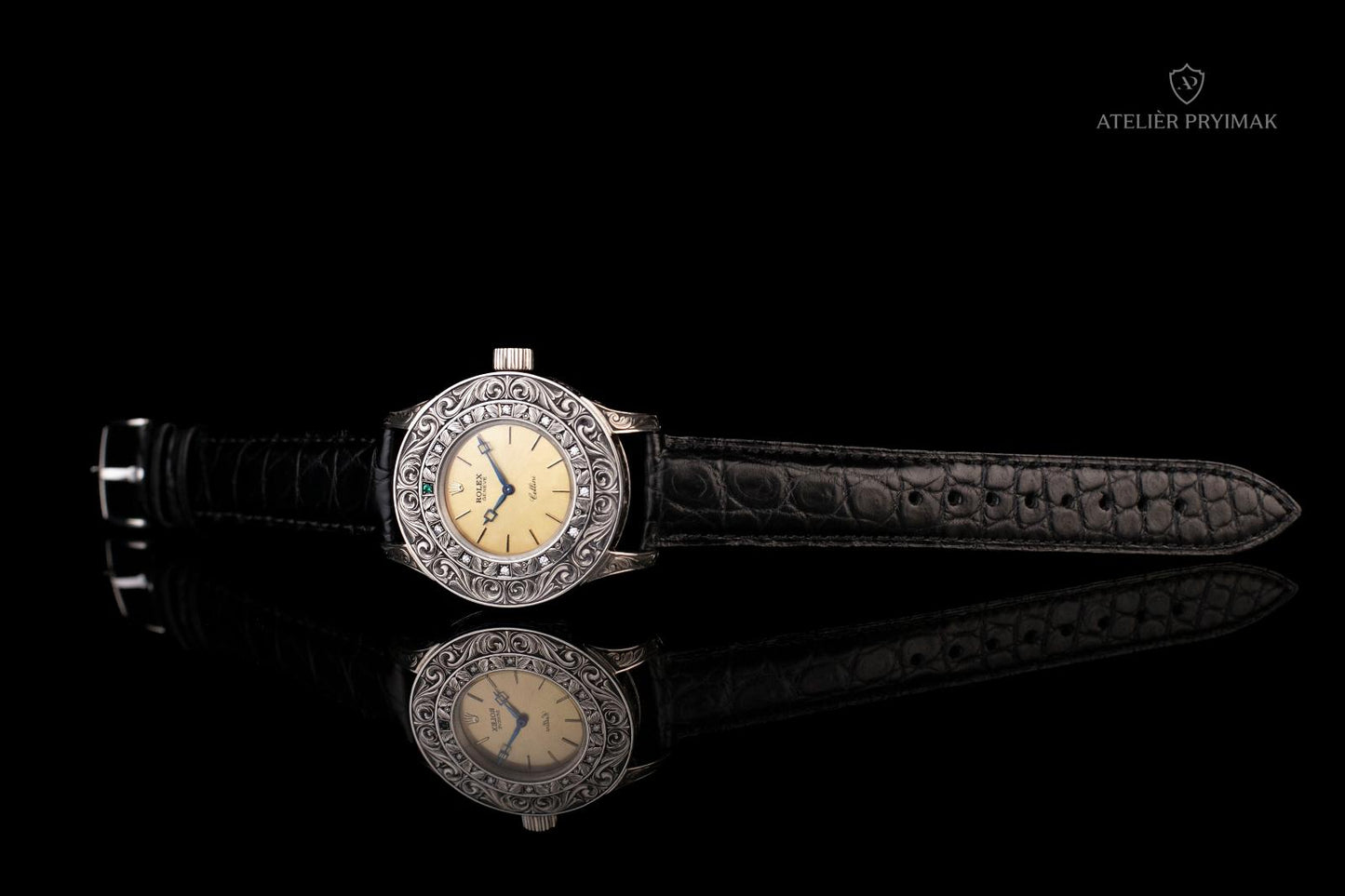 Jedinečné stříbrné hodinky ROLEX Cellini 1960