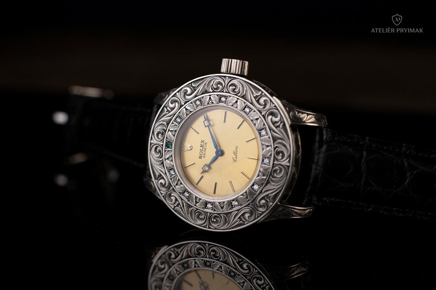Jedinečné stříbrné hodinky ROLEX Cellini 1960