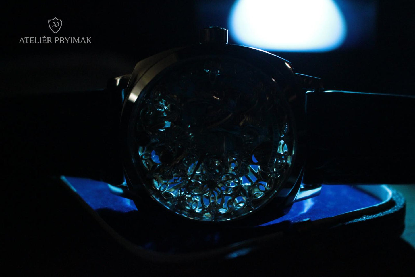 Skeletové Hodinky Ateliér Pryimak – ČESKÝ LEV / Stříbrná Edice