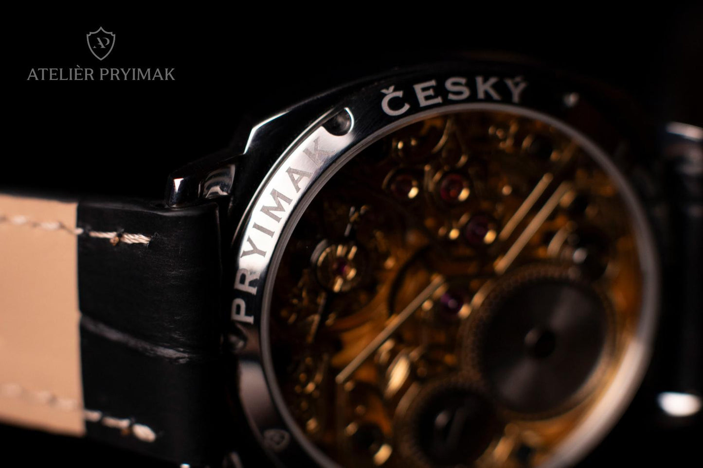 Skeletové Hodinky Ateliér Pryimak – ČESKÝ LEV / Stříbrná Edice