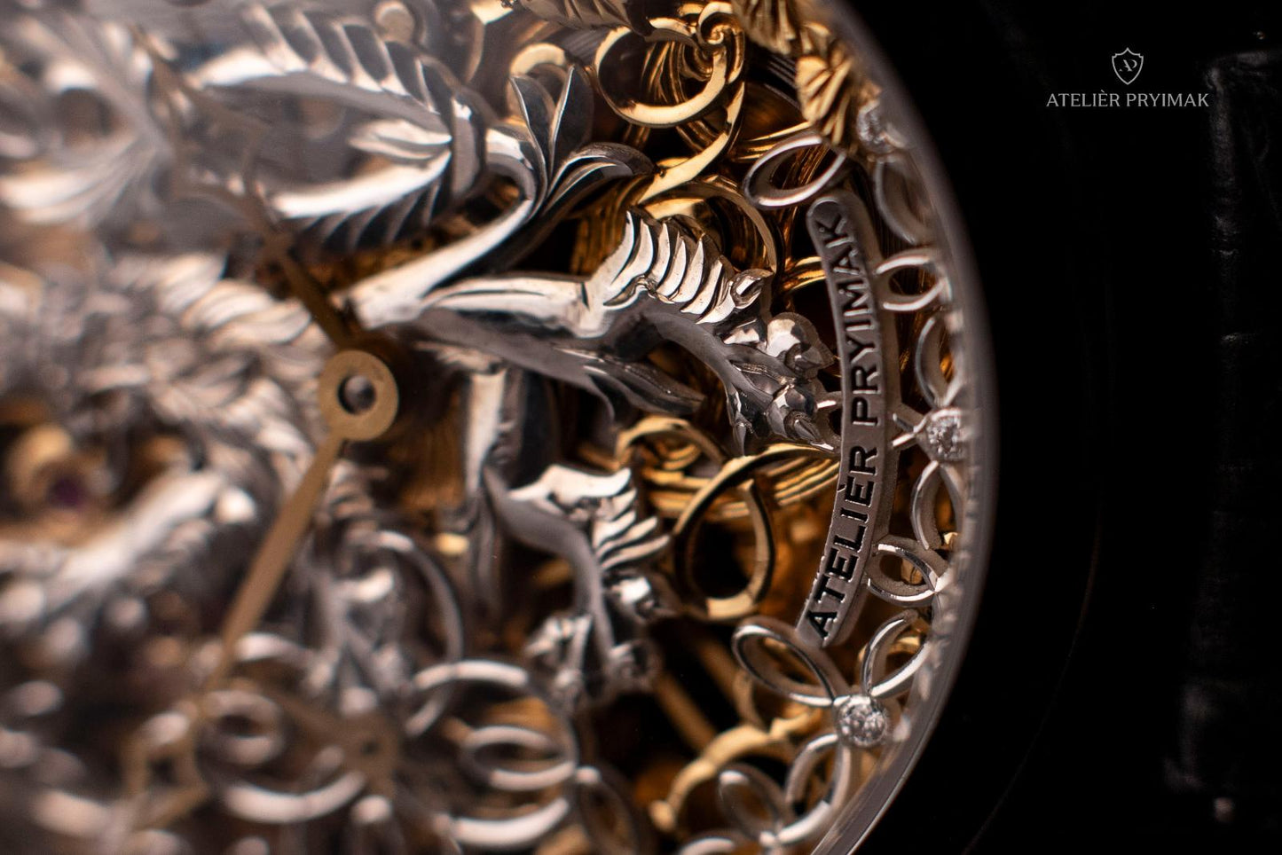 Skeletové Hodinky Ateliér Pryimak – ČESKÝ LEV / Stříbrná Edice