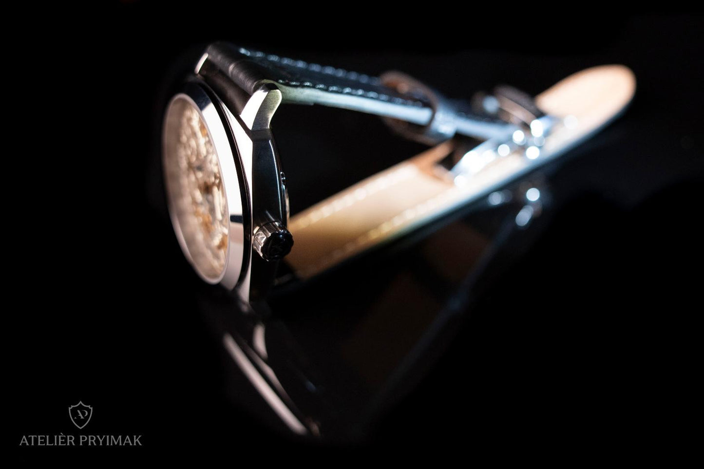 Skeletové Hodinky Ateliér Pryimak – ČESKÝ LEV / Stříbrná Edice