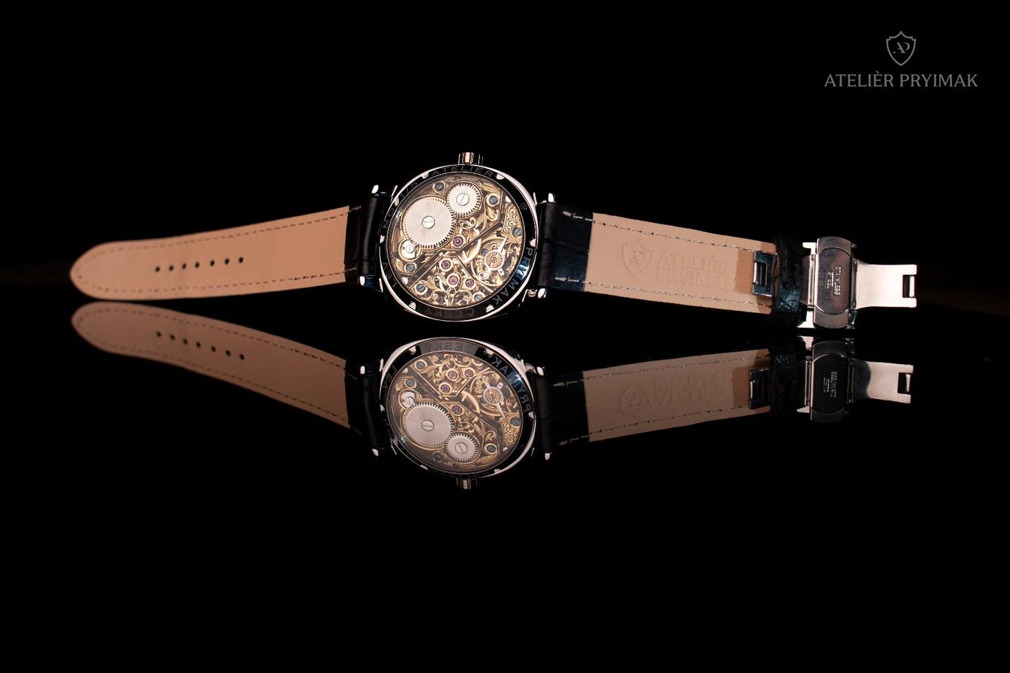 Skeletové Hodinky Ateliér Pryimak – ČESKÝ LEV / Stříbrná Edice