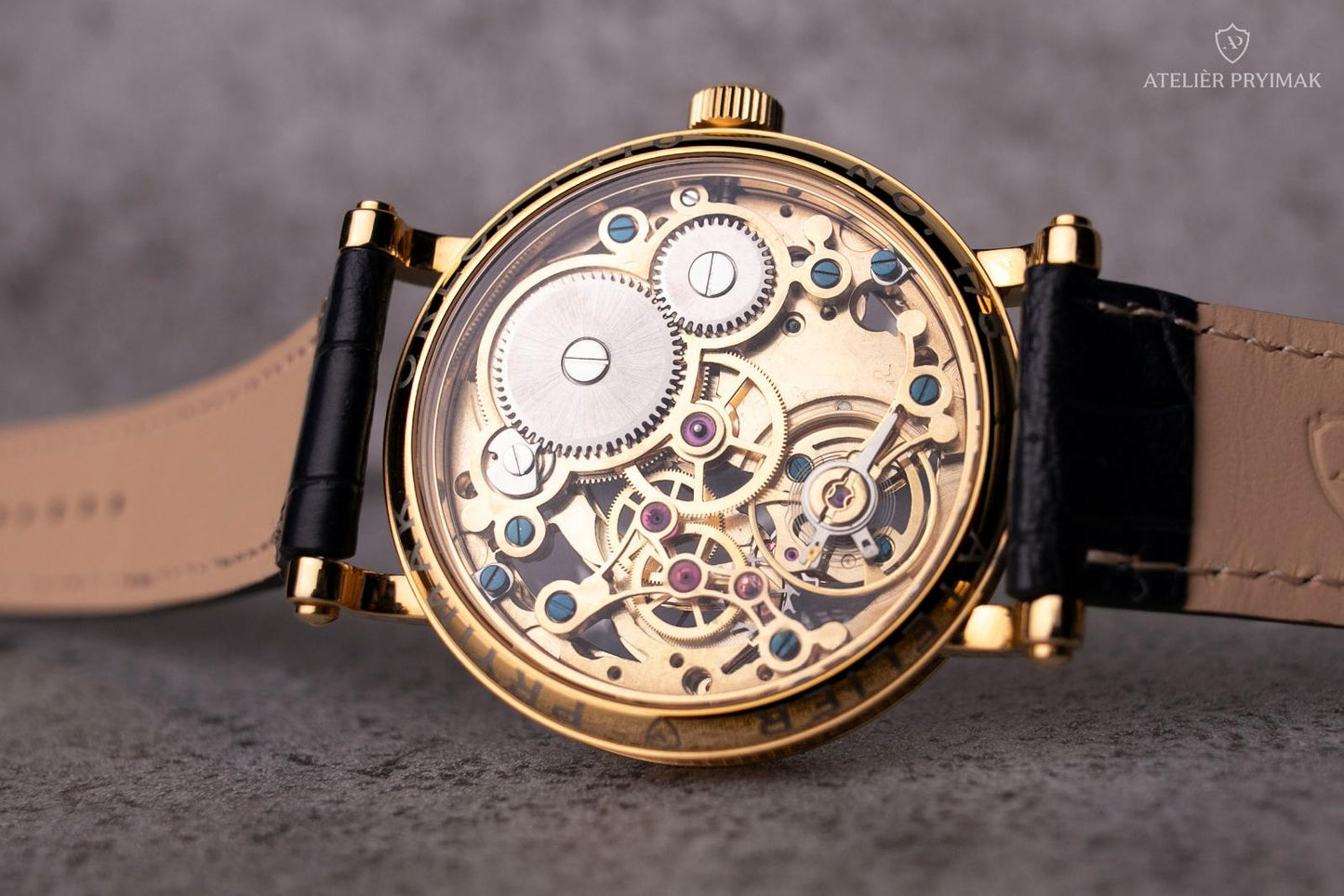 Skeletové Hodinky Ateliér Pryimak – Orloj 1410 / Zlatá Edice