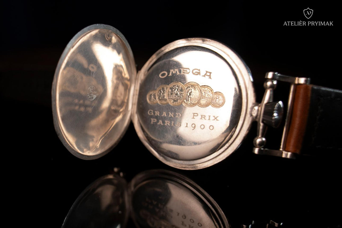 Starožitné švýcarské stříbrné hodinky OMEGA 1903