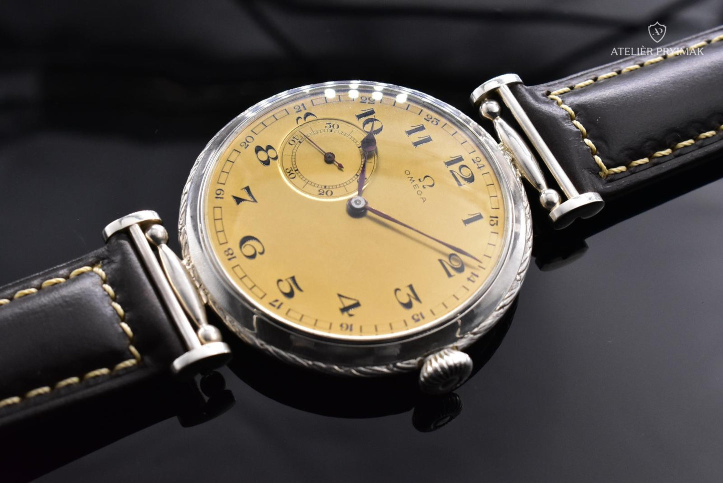 Starožitné švýcarské stříbrné hodinky OMEGA 1922