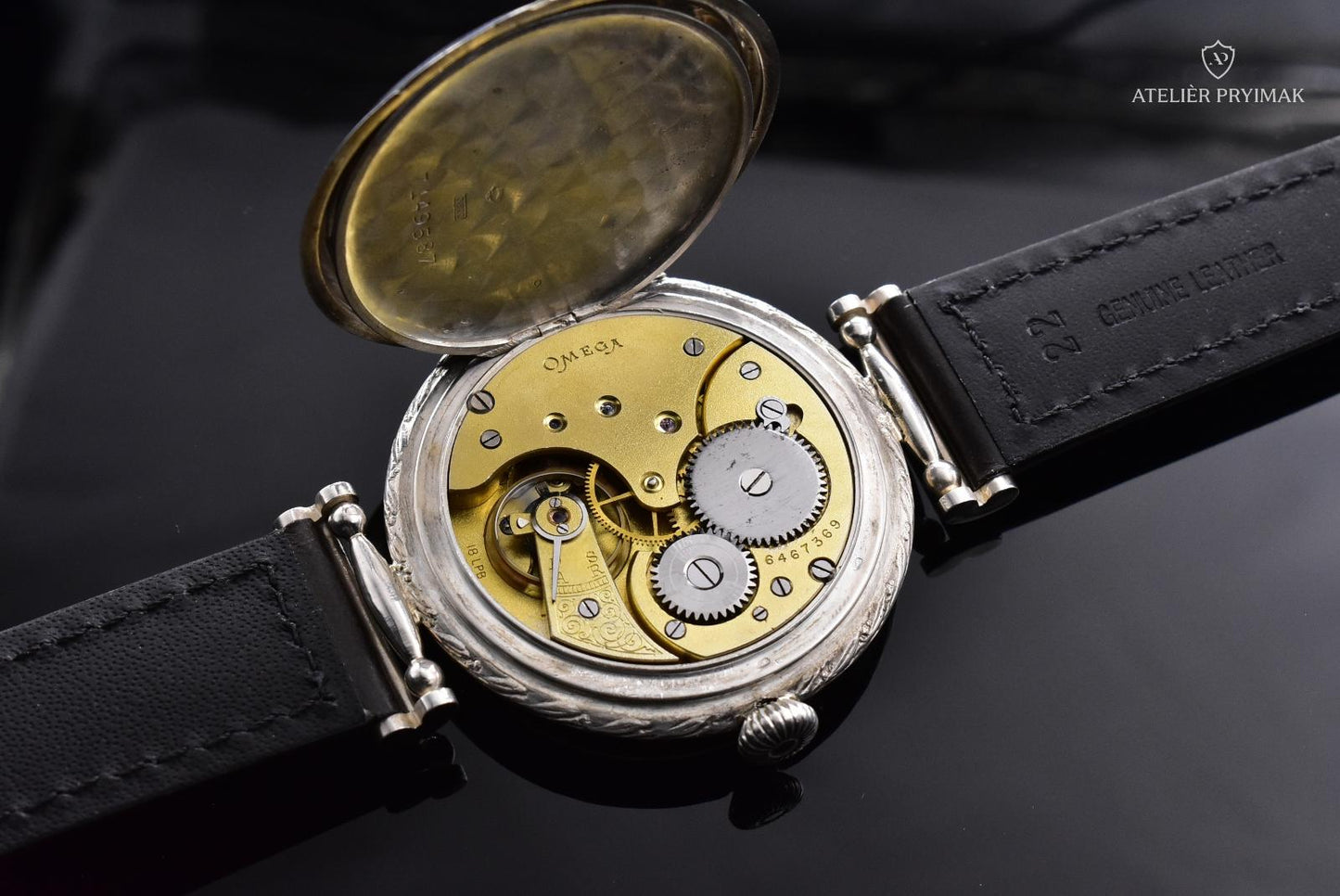 Starožitné švýcarské stříbrné hodinky OMEGA 1922