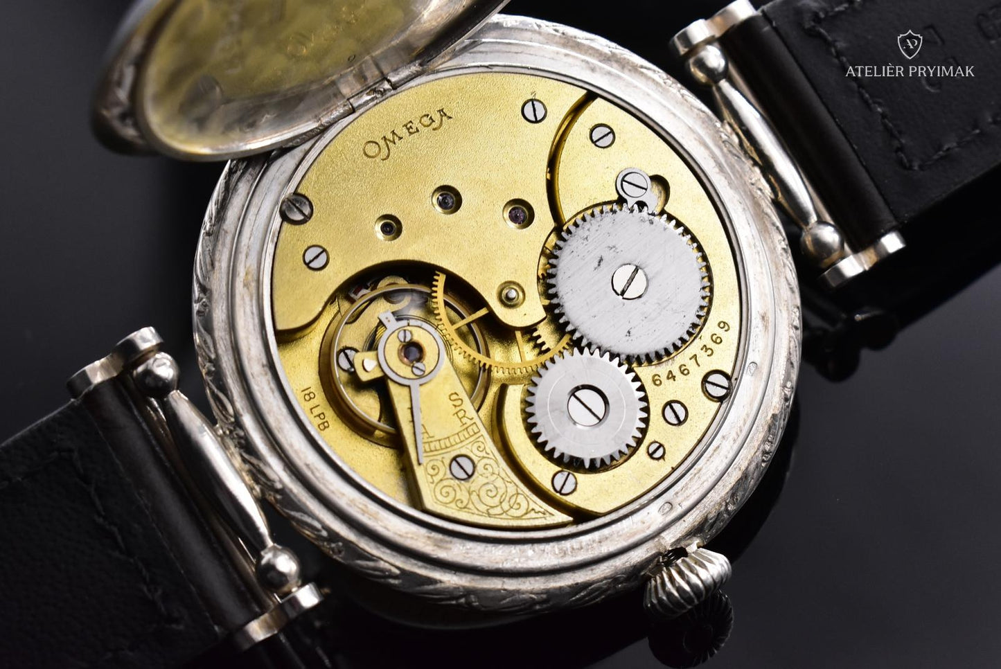 Starožitné švýcarské stříbrné hodinky OMEGA 1922