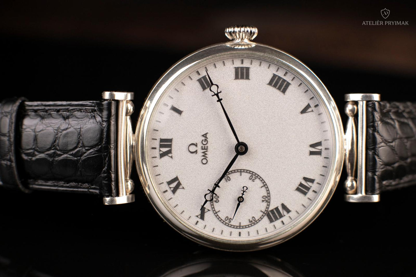 Starožitné švýcarské stříbrné hodinky OMEGA 1924