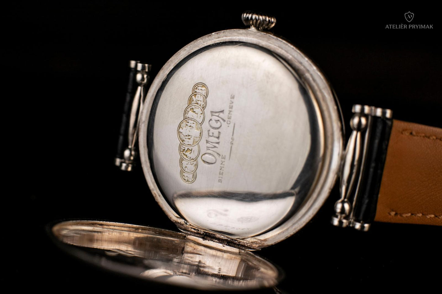 Starožitné švýcarské stříbrné hodinky OMEGA 1924