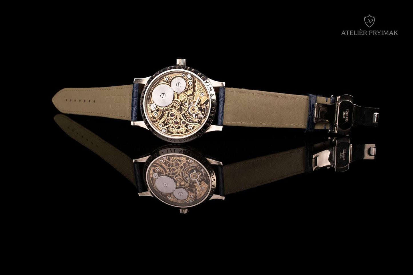 Stříbrné Starožitné Skeletové Hodinky OMEGA "ČESKÝ LEV" 1934